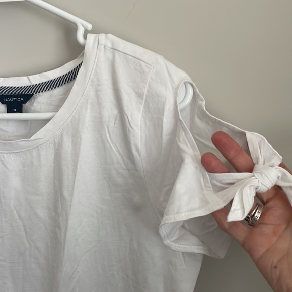 Set-Nautica Navy & White Top & Shorts Set- Top: size Small; Shorts: size 8 - Picture 9 of 16